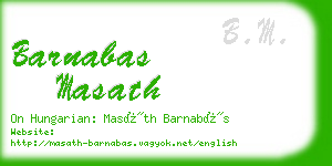 barnabas masath business card